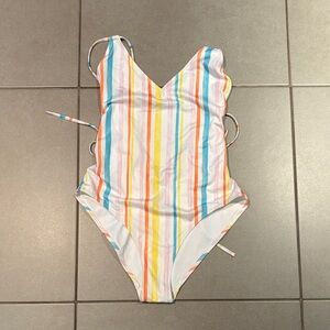 Colorful Striped Swimsuit